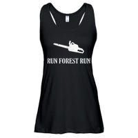 Lumberjack Run Forest Run Chainsaw Logger Arborist Ladies Essential Flowy Tank
