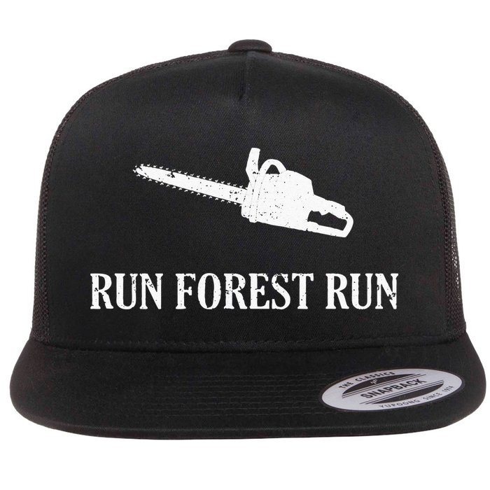 Lumberjack Run Forest Run Chainsaw Logger Arborist Flatbill Hat
