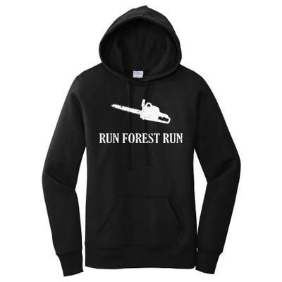 Lumberjack Run Forest Run Chainsaw Logger Arborist Women's Pullover Hoodie