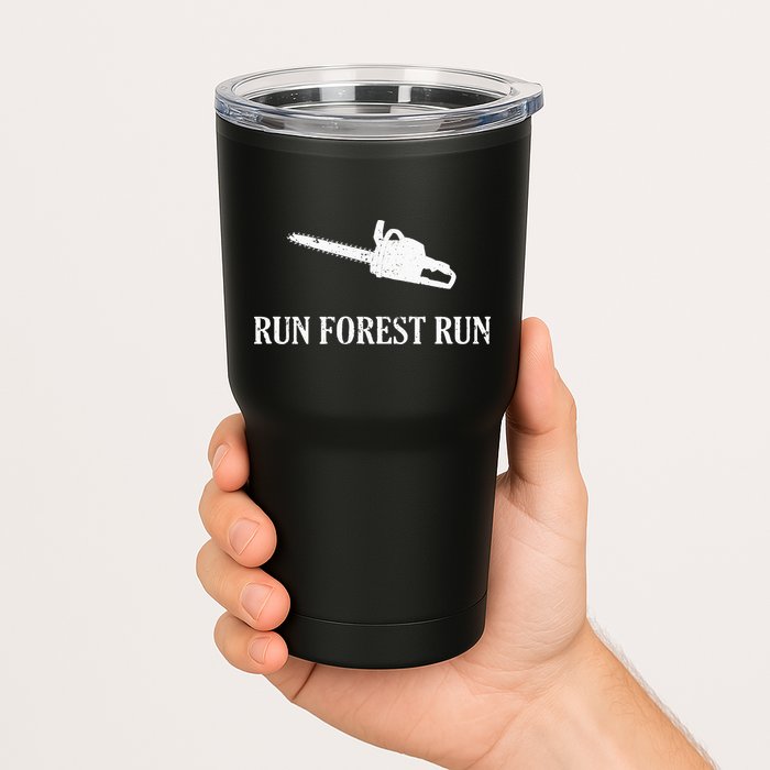 Lumberjack Run Forest Run Chainsaw Logger Arborist Tumbler