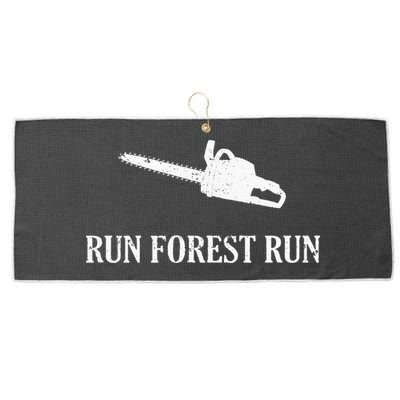 Lumberjack Run Forest Run Chainsaw Logger Arborist Large Microfiber Waffle Golf Towel
