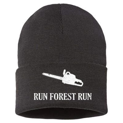 Lumberjack Run Forest Run Chainsaw Logger Arborist Sustainable Knit Beanie