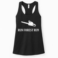 Lumberjack Run Forest Run Chainsaw Logger Arborist Womens Tank Top