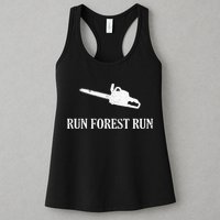 Lumberjack Run Forest Run Chainsaw Logger Arborist Womens Tank Top