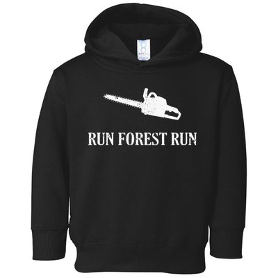 Lumberjack Run Forest Run Chainsaw Logger Arborist Toddler Hoodie