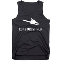 Lumberjack Run Forest Run Chainsaw Logger Arborist Tank Top