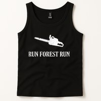 Lumberjack Run Forest Run Chainsaw Logger Arborist Tank Top