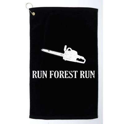 Lumberjack Run Forest Run Chainsaw Logger Arborist Golf Towel