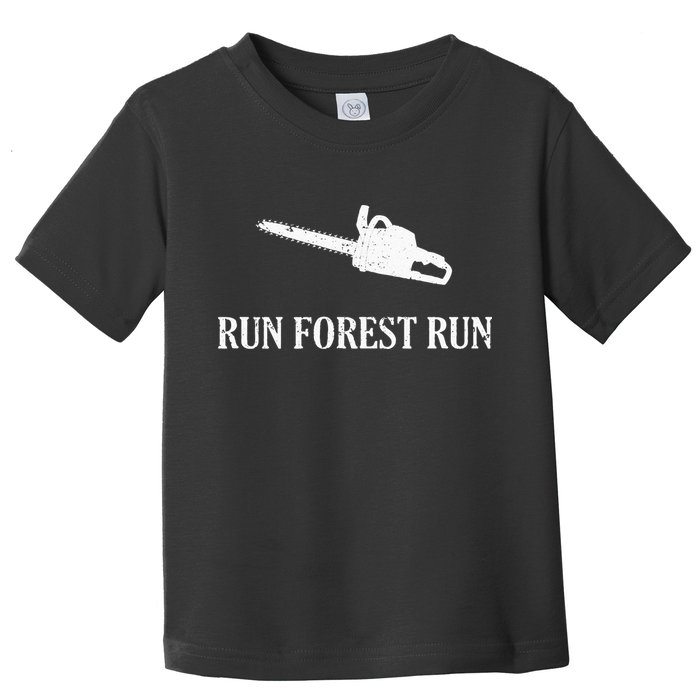 Lumberjack Run Forest Run Chainsaw Logger Arborist Toddler T-Shirt