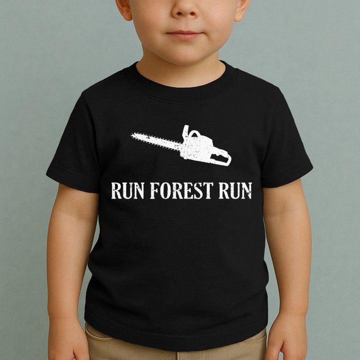 Lumberjack Run Forest Run Chainsaw Logger Arborist Toddler T-Shirt