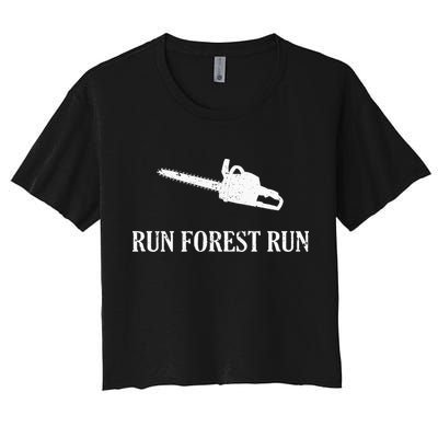 Lumberjack Run Forest Run Chainsaw Logger Arborist Crop Top