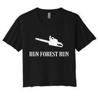 Lumberjack Run Forest Run Chainsaw Logger Arborist Crop Top