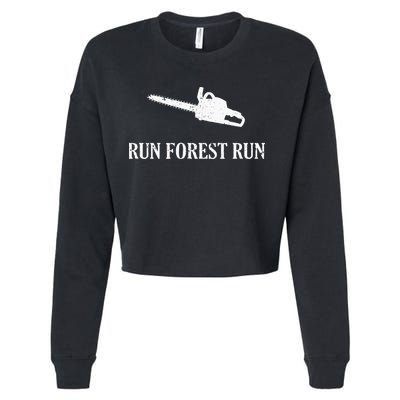 Lumberjack Run Forest Run Chainsaw Logger Arborist Cropped Pullover Crew