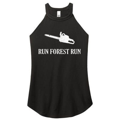Lumberjack Run Forest Run Chainsaw Logger Arborist Women's Perfect Tri Rocker Tank