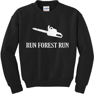 Lumberjack Run Forest Run Chainsaw Logger Arborist Kids Sweatshirt