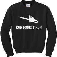 Lumberjack Run Forest Run Chainsaw Logger Arborist Kids Sweatshirt