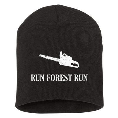 Lumberjack Run Forest Run Chainsaw Logger Arborist Short Acrylic Beanie