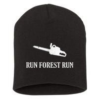 Lumberjack Run Forest Run Chainsaw Logger Arborist Short Acrylic Beanie