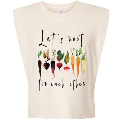 Lets Root For Each Other Funny Gardening Lovers Women Tank Top Garment-Dyed Women's Muscle Tee