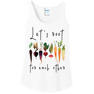 Lets Root For Each Other Funny Gardening Lovers Women Tank Top Ladies Essential Tank