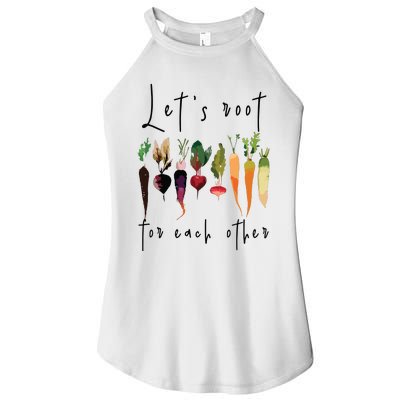 Lets Root For Each Other Funny Gardening Lovers Women Tank Top Women’s Perfect Tri Rocker Tank