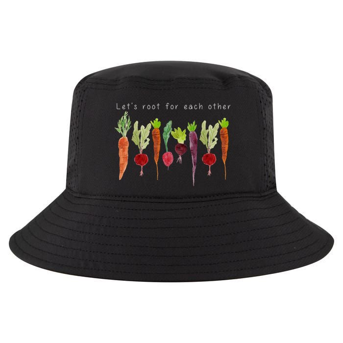 Lets Root For Each Other Vegetable Quote Cool Comfort Performance Bucket Hat