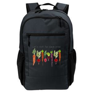 Lets Root For Each Other Vegetable Quote Daily Commute Backpack