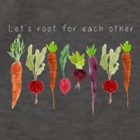 Lets Root For Each Other Vegetable Quote Vector Backpack