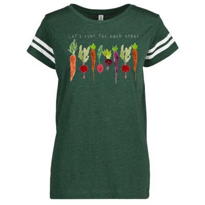 Lets Root For Each Other Vegetable Quote Enza Ladies Jersey Football T-Shirt