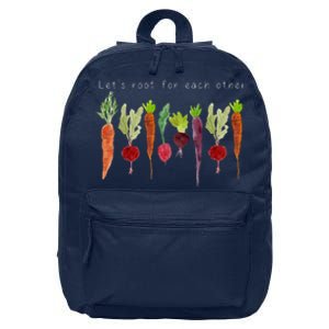 Lets Root For Each Other Vegetable Quote 16 in Basic Backpack