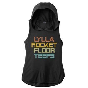 Lylla & Rocket & Floor & Teefs Ladies PosiCharge Tri-Blend Wicking Draft Hoodie Tank