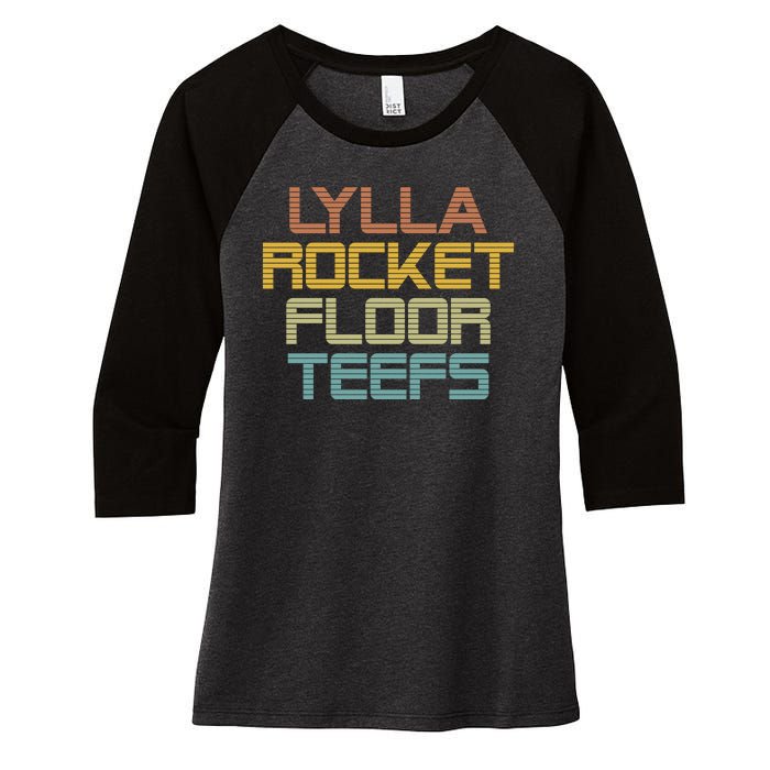 Lylla & Rocket & Floor & Teefs Women's Tri-Blend 3/4-Sleeve Raglan Shirt