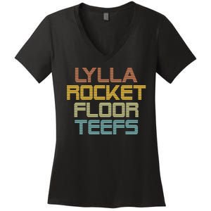 Lylla & Rocket & Floor & Teefs Women's V-Neck T-Shirt