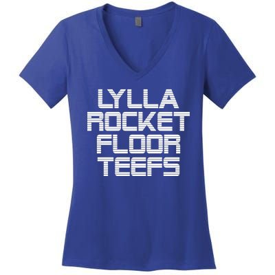 Lylla & Rocket & Floor & Teefs Women's V-Neck T-Shirt