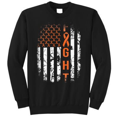 Leukemia Ribbon Fight American Flag Leukemia Awareness Sweatshirt