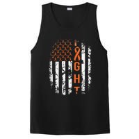 Leukemia Ribbon Fight American Flag Leukemia Awareness PosiCharge Competitor Tank