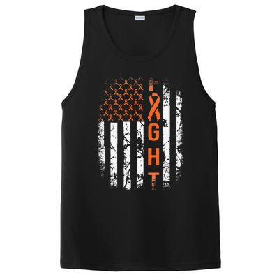 Leukemia Ribbon Fight American Flag Leukemia Awareness PosiCharge Competitor Tank