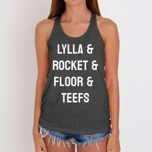 Lylla & Rocket & Floor & Teefs Funny Birthday Quote Women's Knotted Racerback Tank