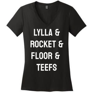 Lylla & Rocket & Floor & Teefs Funny Birthday Quote Women's V-Neck T-Shirt