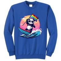 Lgbt Rainbow Flag Pride Lgbt Pride Month Surfing Bear Gift Sweatshirt