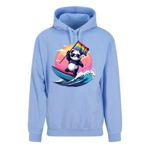 Lgbt Rainbow Flag Pride Lgbt Pride Month Surfing Bear Gift Unisex Surf Hoodie