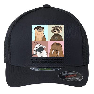 Lylla Rocket Floor Teefs Into The Forever And Beautiful Sky Rock Flexfit Unipanel Trucker Cap