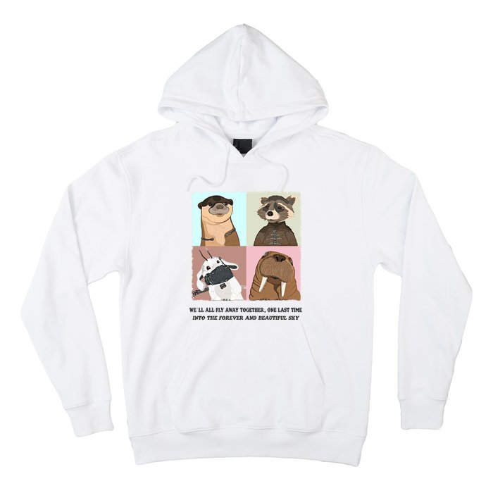 Lylla Rocket Floor Teefs Into The Forever And Beautiful Sky Rock Hoodie