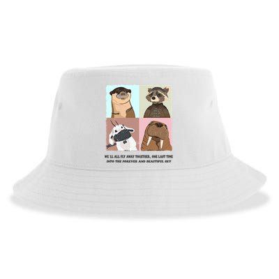 Lylla Rocket Floor Teefs Into The Forever And Beautiful Sky Rock Sustainable Bucket Hat