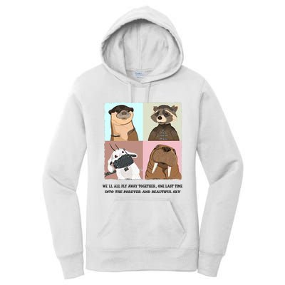 Lylla Rocket Floor Teefs Into The Forever And Beautiful Sky Rock Women's Pullover Hoodie