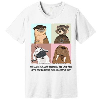 Lylla Rocket Floor Teefs Into The Forever And Beautiful Sky Rock Premium T-Shirt