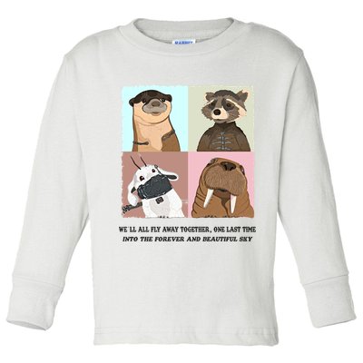 Lylla Rocket Floor Teefs Into The Forever And Beautiful Sky Rock Toddler Long Sleeve Shirt