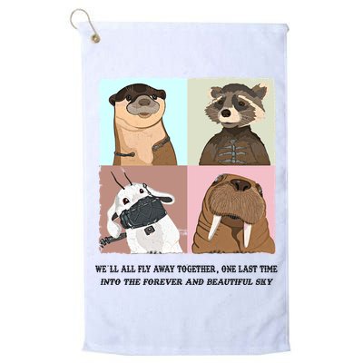 Lylla Rocket Floor Teefs Into The Forever And Beautiful Sky Rock Golf Towel