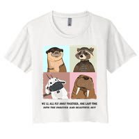 Lylla Rocket Floor Teefs Into The Forever And Beautiful Sky Rock Crop Top