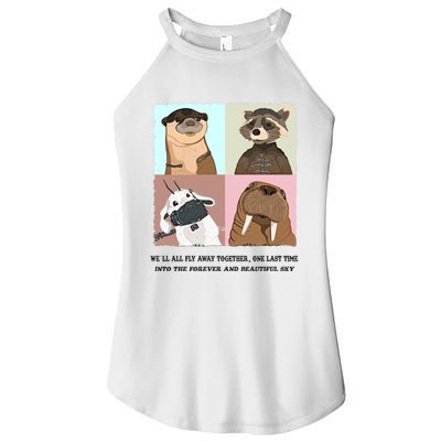 Lylla Rocket Floor Teefs Into The Forever And Beautiful Sky Rock Women’s Perfect Tri Rocker Tank